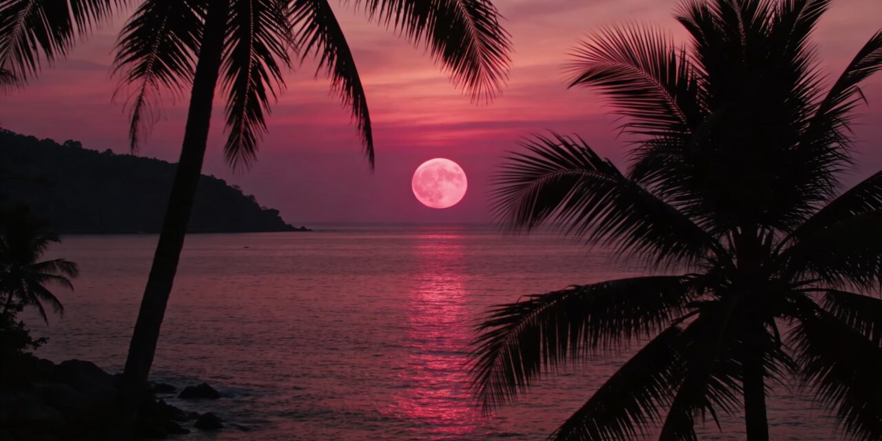 Pink Moon &ndash; Rosaroter Vollmond auf Koh Phangan